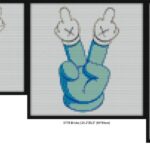 Peace Out Bricks diy art