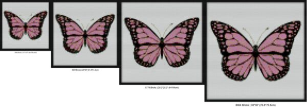 Pink Butterfly Bricks diy art