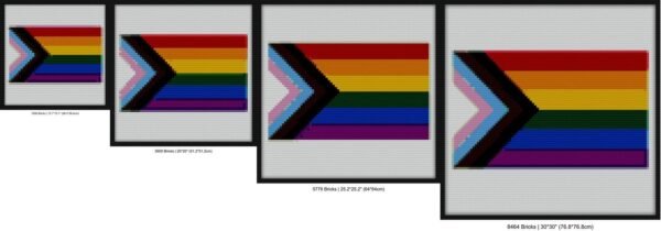 Progress Pride Flag Bricks diy mosaic