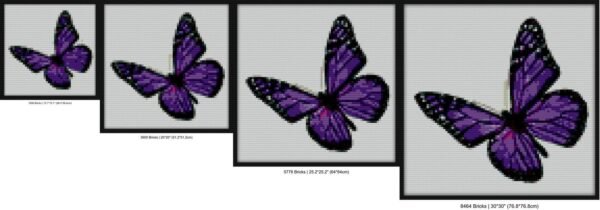 Purple butterfly Bricks diy bricks art