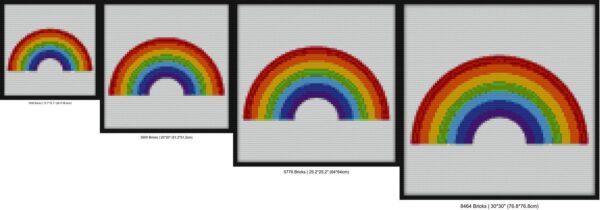 Rainbow Bricks diy art