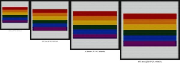 RAINBOW FLAG Gifts and Products Bricks diy art