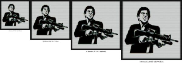 Scarface Bricks mosaic wall art