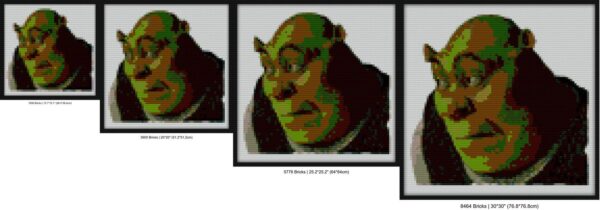 Shrek Bricks mosaic wall art