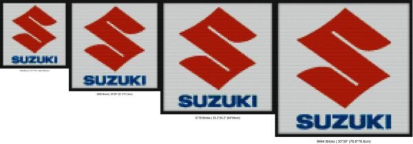 Suzuki logo Bricks mosaic art