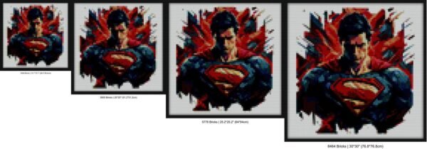 Unleash the Hero Within with Iconic Superman Designs 3 Bricks diy wall art
