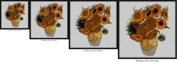Van Gogh sunflowers Bricks diy bricks art