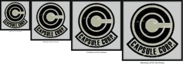 Vintage Capsule corp original logo Bricks mosaic blocks