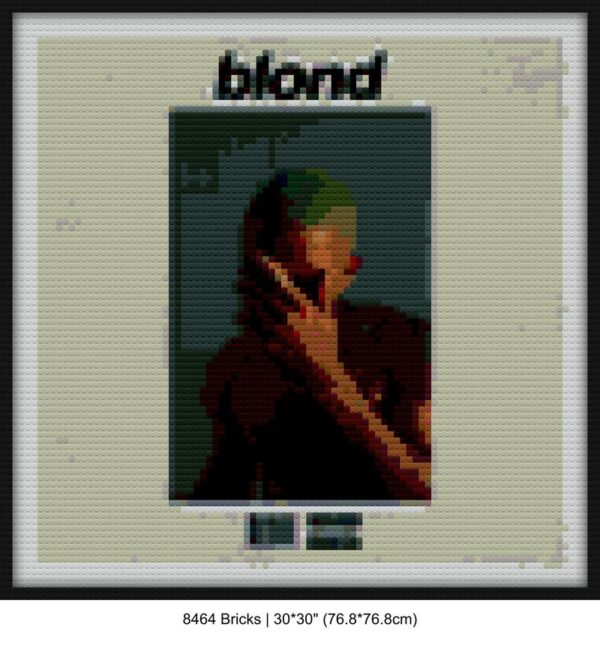 Blond brick block art