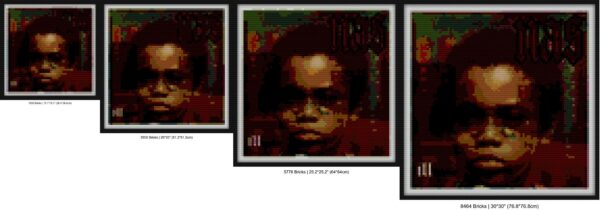 Nas Illmatic Album cover Bricks mosaic blocks