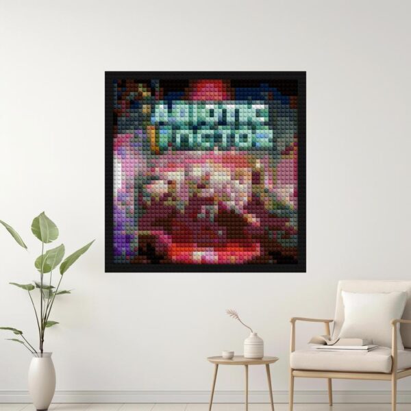 "Unique Abiotic Factor Wall Art Frame - Nature Inspired" DIY interlocking bricks | Compatible with LEGO-style bricks | Pixel Brick Art