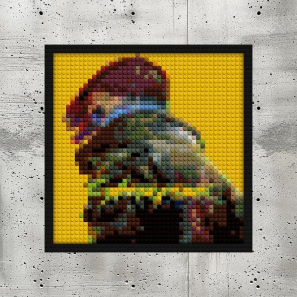 "Cyberpunk Cover2 Pixel Art Frame - Futuristic Design" pixel brick art | Compatible with LEGO-style bricks | Pixel Brick Art