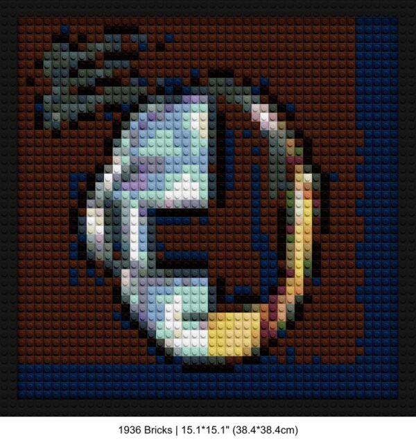 Daft Punk art pixel-style bricks | Compatible with LEGO-style bricks | Pixel Brick Art