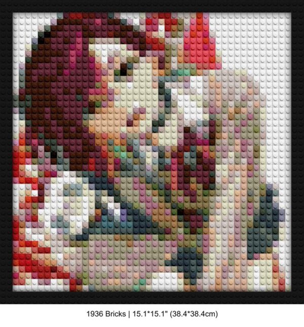 pop culture wall art custom brick canvas | Compatible with LEGO-style bricks | Pixel Brick Art