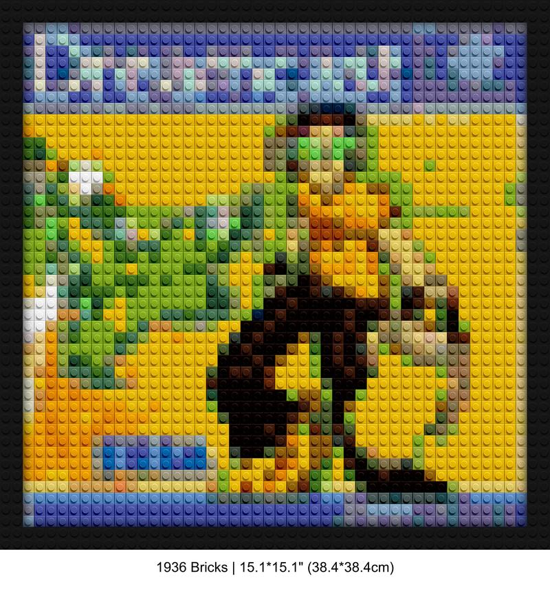 Jet Set Radio custom brick portraits | Compatible with LEGO-style bricks | Pixel Brick Art