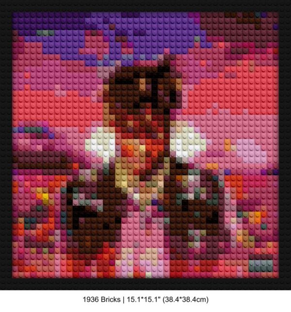 Juice WRLD LEGO-style DIY wall decor | Compatible with LEGO-style bricks | Pixel Brick Art