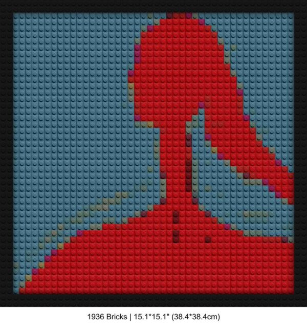 Kanye West Art brick block wall decor | Compatible with LEGO-style bricks | Pixel Brick Art