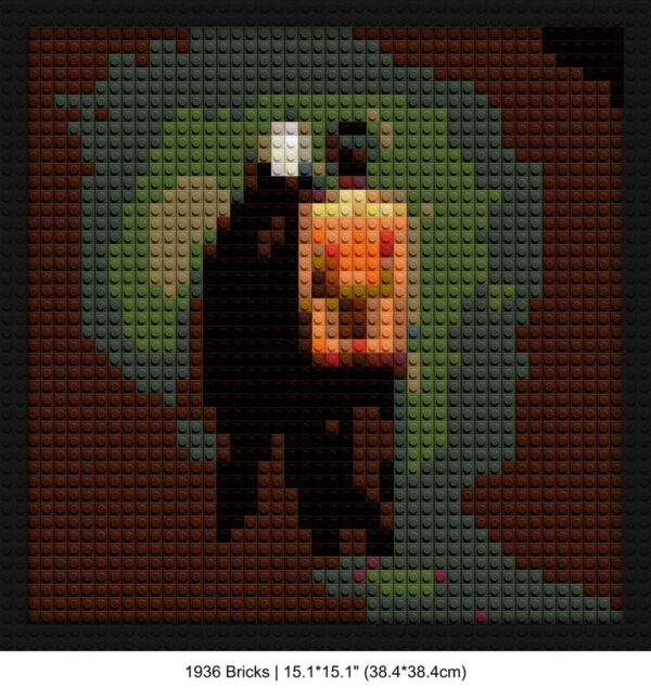 Kanye West brick mosaic art | Compatible with LEGO-style bricks | Pixel Brick Art