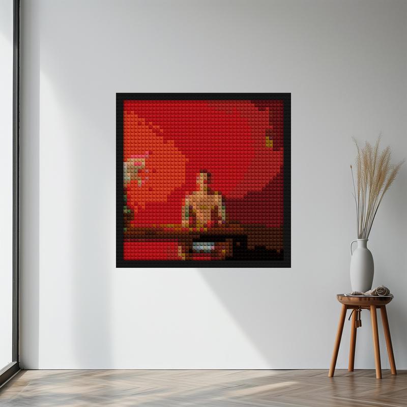 "Mac Miller Retro Pixel Art Frame - Unique Wall Art" LEGO-compatible mosaic kits | Compatible with LEGO-style bricks | Pixel Brick Art