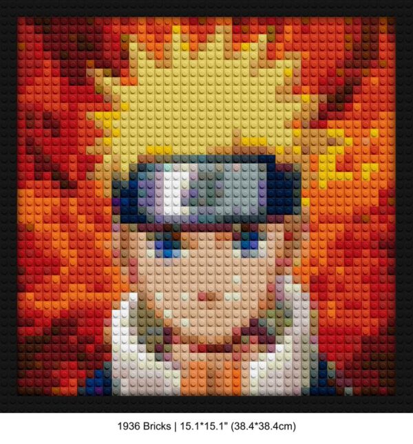 Naruto anime pixel brick art | Compatible with LEGO-style bricks | Pixel Brick Art