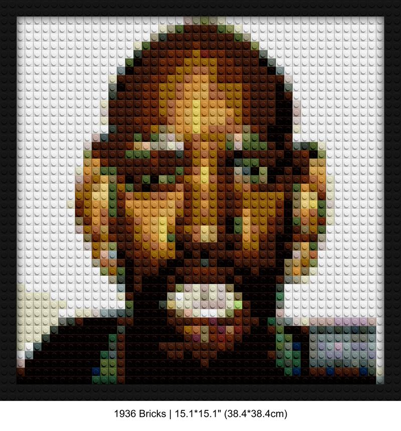 Tyler The Creator retro pixel brick art | Compatible with LEGO-style bricks | Pixel Brick Art