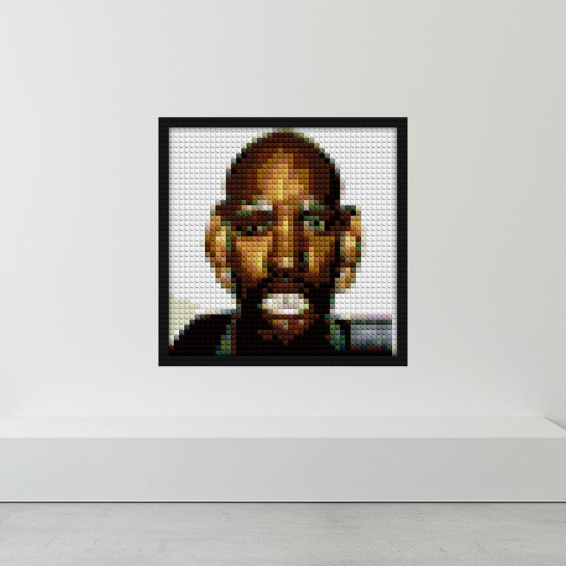 "Odd Future Tyler Art Frame: Retro Pixel Style" retro pixel brick art | Compatible with LEGO-style bricks | Pixel Brick Art