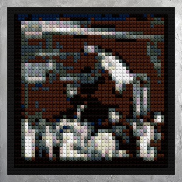 "Unique Playboi Carti Die Lit Art Frame - Limited Edition" brick-building wall art | Compatible with LEGO-style bricks | Pixel Brick Art