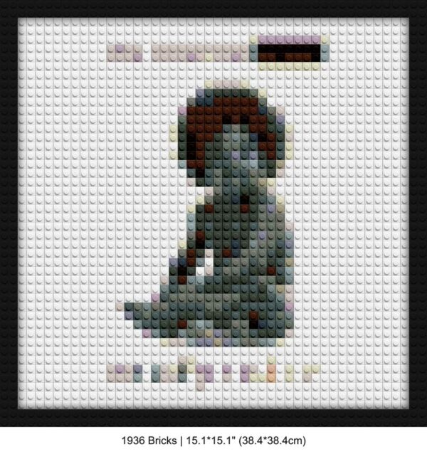 Notorious B.I.G. brick-building wall art | Compatible with LEGO-style bricks | Pixel Brick Art