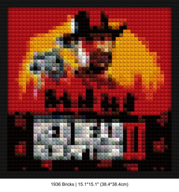 Red Dead Redemption 2 pixel-style bricks | Compatible with LEGO-style bricks | Pixel Brick Art