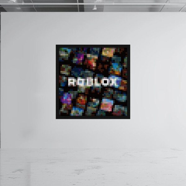 "DIY Roblox-Themed Pop Culture Wall Art Frame" block mosaic design | Compatible with LEGO-style bricks | Pixel Brick Art