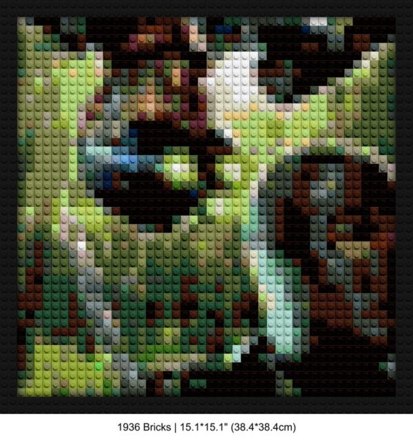 Splinter Cell block mosaic design | Compatible with LEGO-style bricks | Pixel Brick Art