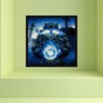 "Stalcraft X Frame: Unique Artistic Wall Display" pixel-style bricks
