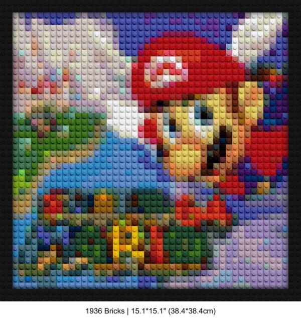 Super Mario 64 custom brick portraits | Compatible with LEGO-style bricks | Pixel Brick Art