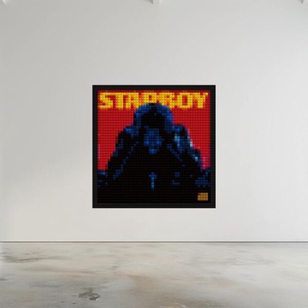 "Weeknd Starboy Art Frame: Unique Urban Style" building brick art | Compatible with LEGO-style bricks | Pixel Brick Art