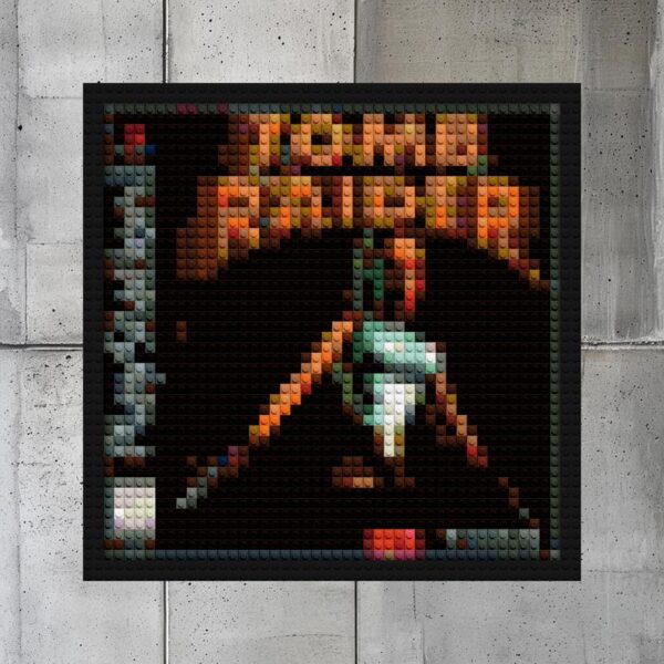 "Tomb Raider Custom Canvas Frame - Unique Wall Art" building brick art | Compatible with LEGO-style bricks | Pixel Brick Art