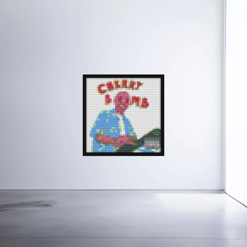 "Tyler The Creator Cherry Bomb Wall Art Frame" creative brick wall decor | Compatible with LEGO-style bricks | Pixel Brick Art