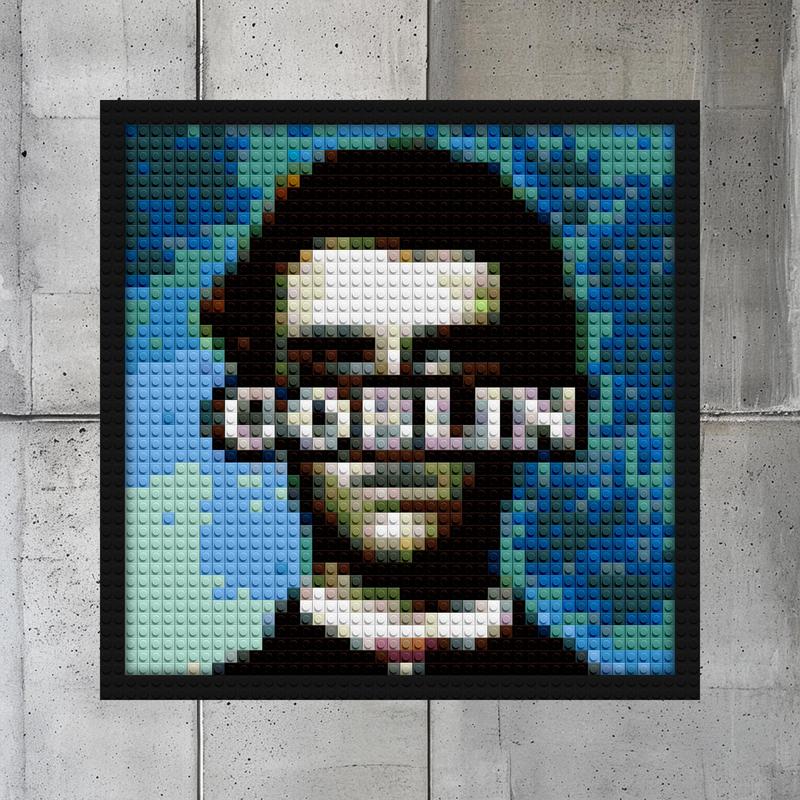 "Unique Tyler The Creator Goblin V2 Wall Art Frame" brick-inspired artwork | Compatible with LEGO-style bricks | Pixel Brick Art