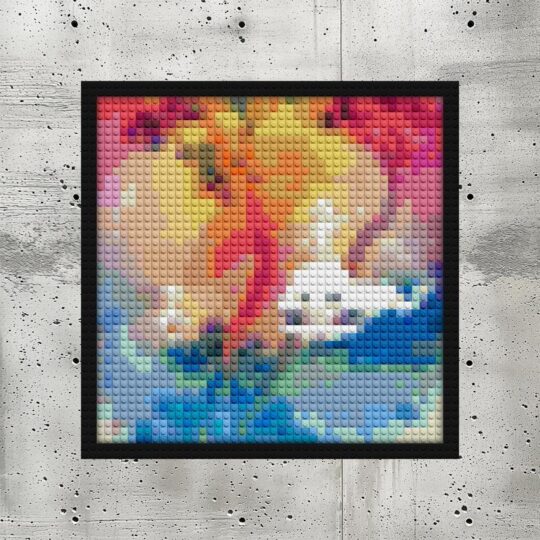 Kanye West - Kids See Ghost creative brick wall decor | Compatible with LEGO-style bricks | Pixel Brick Art