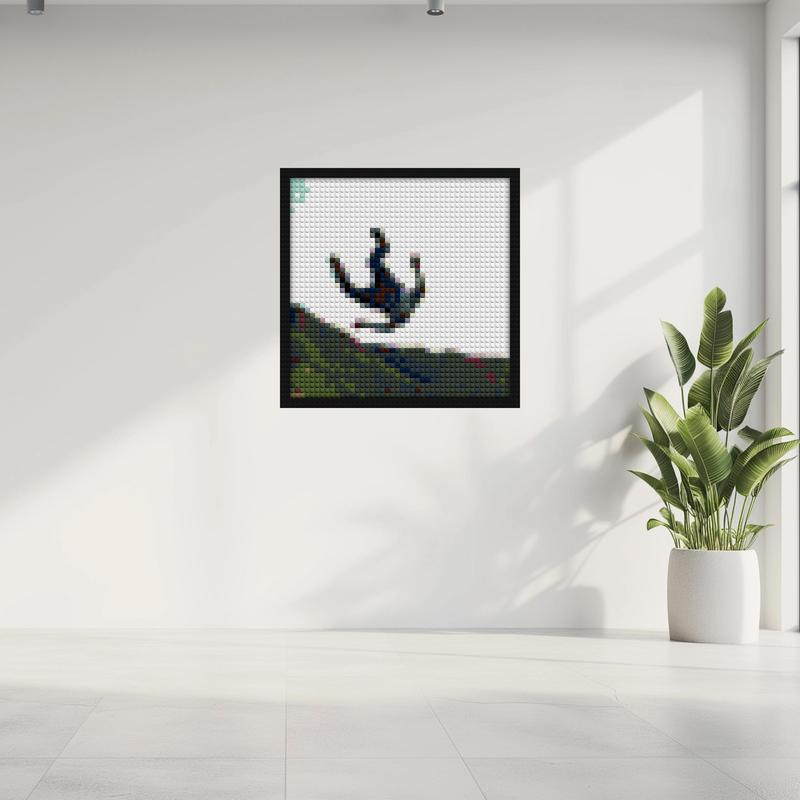 "Tyler The Creator Wolf 10th Anniversary Wall Art Frame" creative brick wall decor | Compatible with LEGO-style bricks | Pixel Brick Art