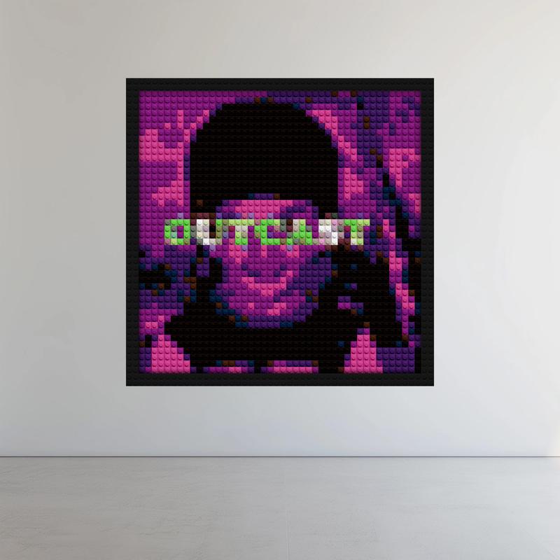 "Tyler the Creator Outcast-Themed Wall Art Frame" DIY pixel mosaic | Compatible with LEGO-style bricks | Pixel Brick Art