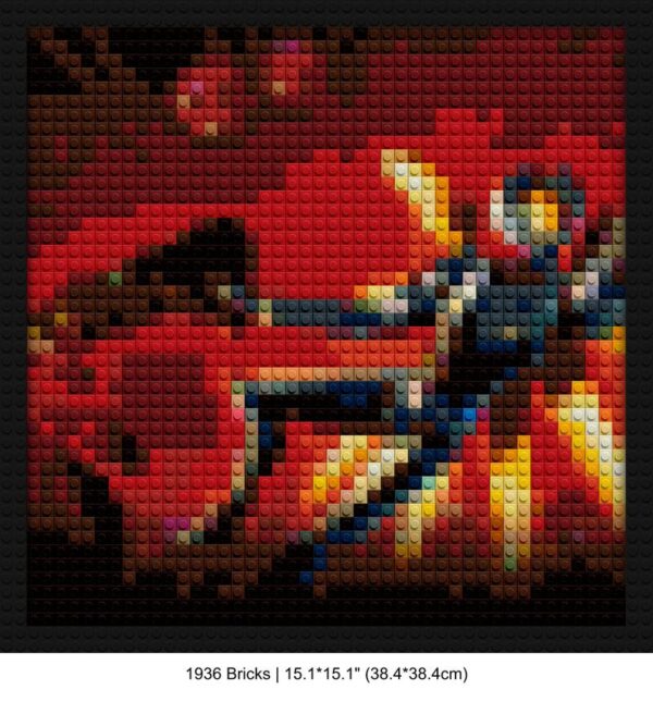 video game art block mosaic design | Compatible with LEGO-style bricks | Pixel Brick Art