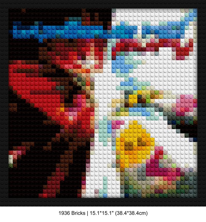 street art decor pixel brick art | Compatible with LEGO-style bricks | Pixel Brick Art