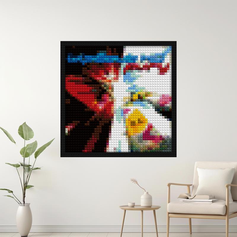 "Wipeout Fury HD Framed Wall Art - Unique Design" block mosaic design | Compatible with LEGO-style bricks | Pixel Brick Art