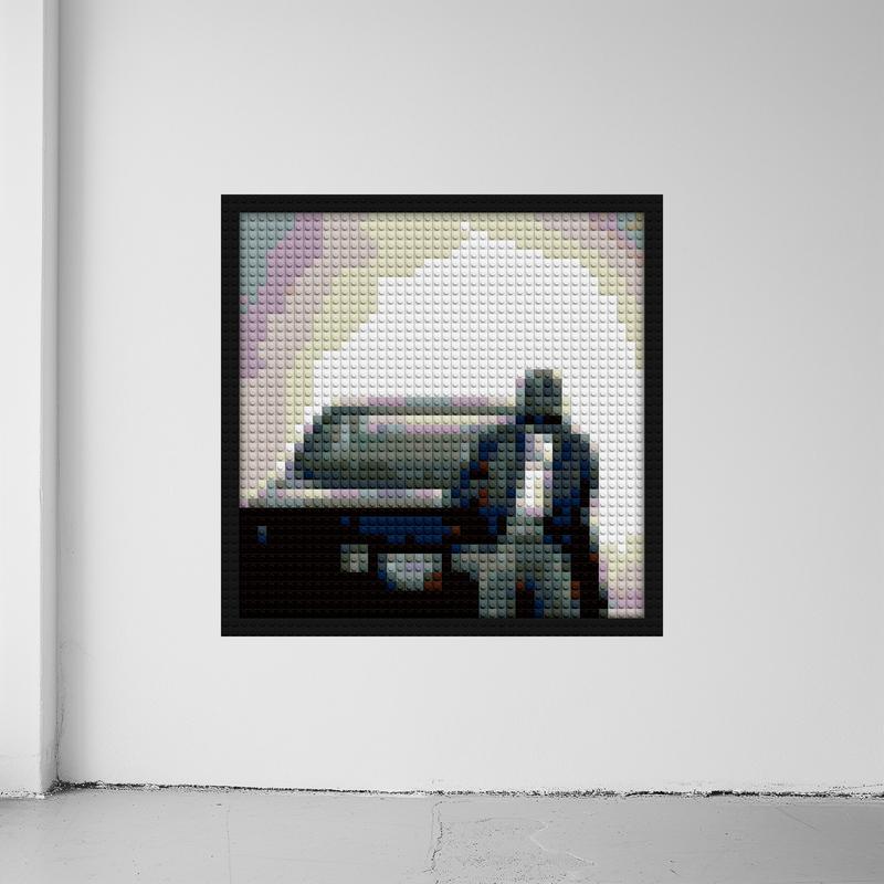 "Kendrick Lamar GNX Album Art - DIY Lego-Style Frame" pixel brick art | Compatible with LEGO-style bricks | Pixel Brick Art