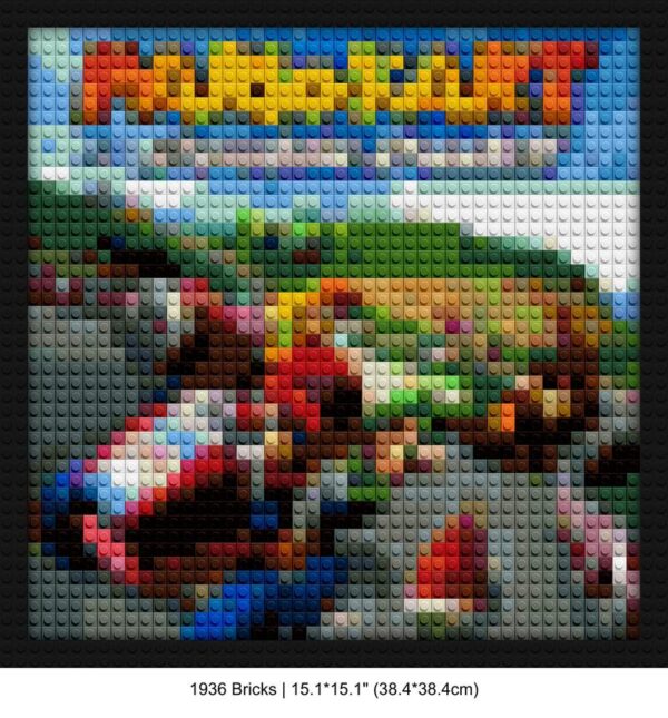 Mario Kart Double Dash brick-building wall art | Compatible with LEGO-style bricks | Pixel Brick Art