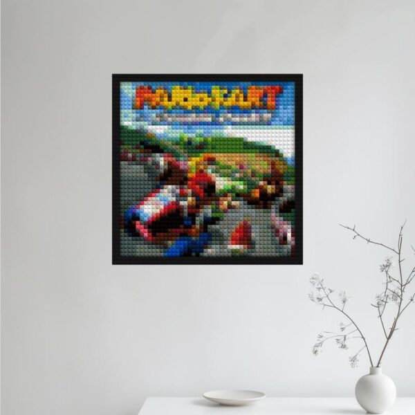 "Mario Kart Double Dash GameCube Wall Art Frame" brick painting kits | Compatible with LEGO-style bricks | Pixel Brick Art