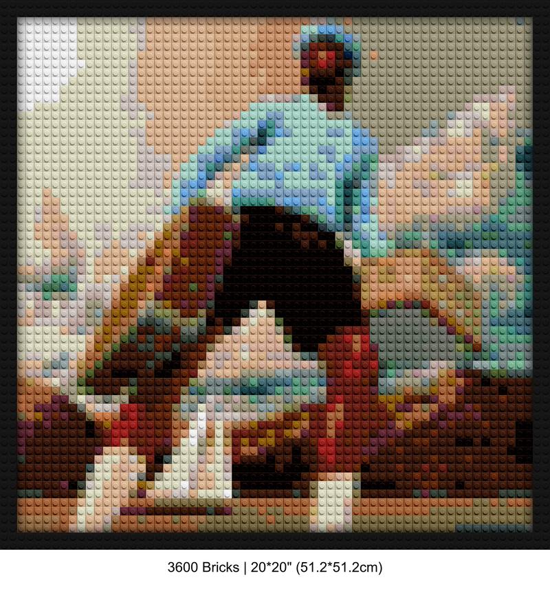 Hip Hop Albums interlocking brick mosaic | Compatible with LEGO-style bricks | Pixel Brick Art