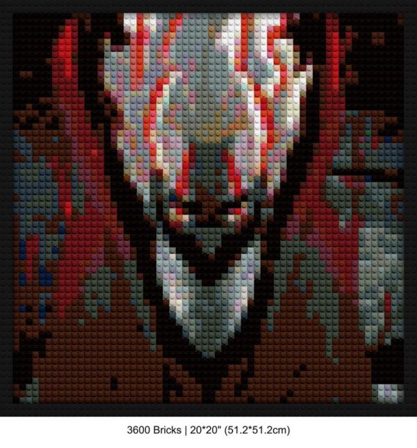 Pop Art brick mosaic art | Compatible with LEGO-style bricks | Pixel Brick Art