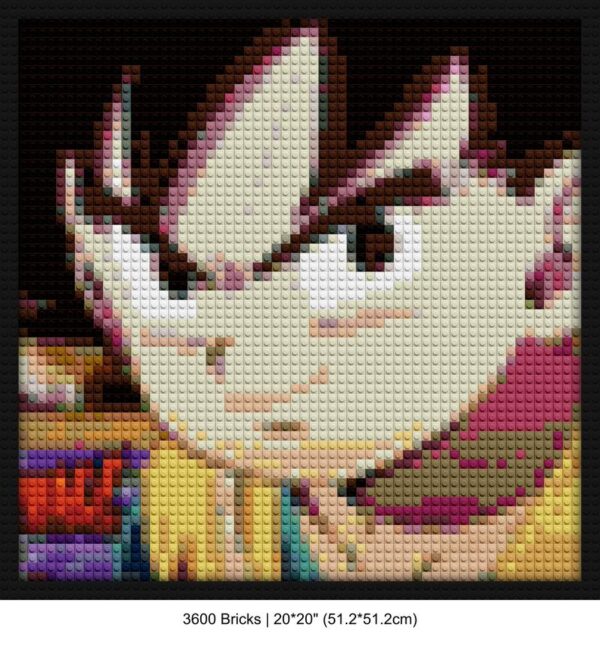 anime art brick wall art | Compatible with LEGO-style bricks | Pixel Brick Art