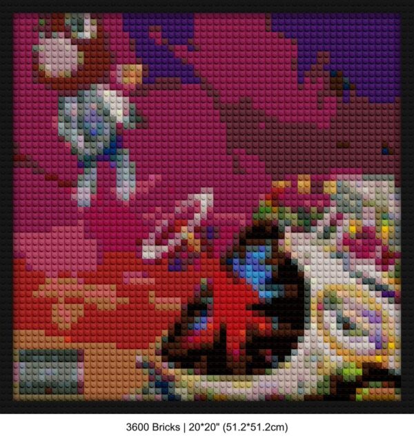 hip-hop albums brick mosaic art | Compatible with LEGO-style bricks | Pixel Brick Art